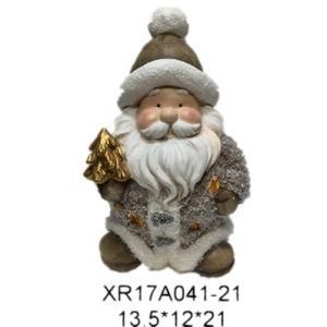 OEM/ODM Festival Gift Christmas Santa Claus LED Light Polyresin Craft