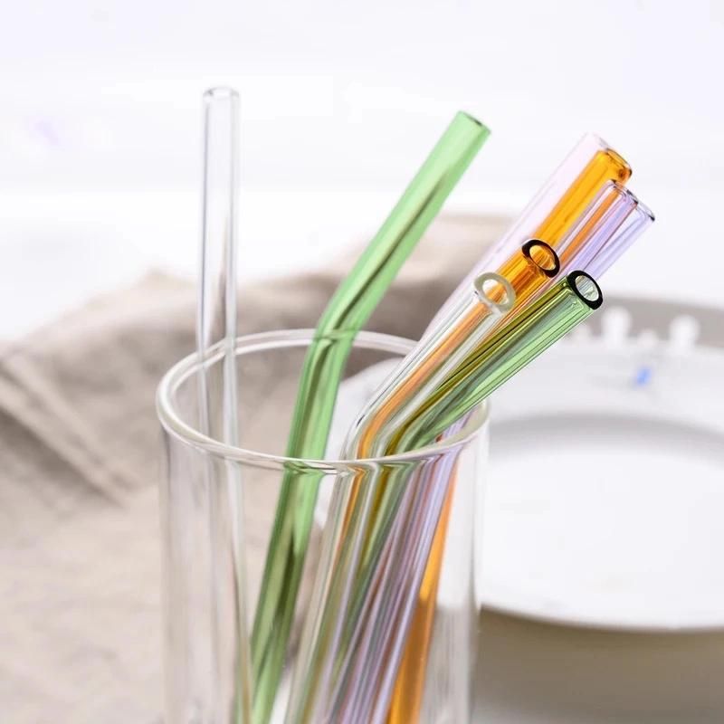 Manufacturer Custom Made Bent Glass Drinking Straw