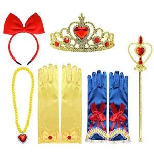 5PCS Costume Accessories for Princess Fantasy Sets of Gloves Magic Wand Crown