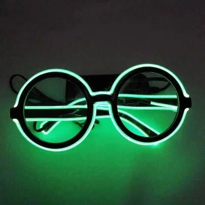 Flashing Round Frame Glasses LED Glasses for Party