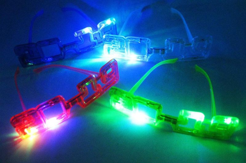 Happy New Years LED Light up Flashing Glasses