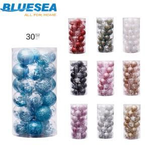 7cm/30 PCS Pet Transparent Balls Christmas Ball Set Christmas Decorations