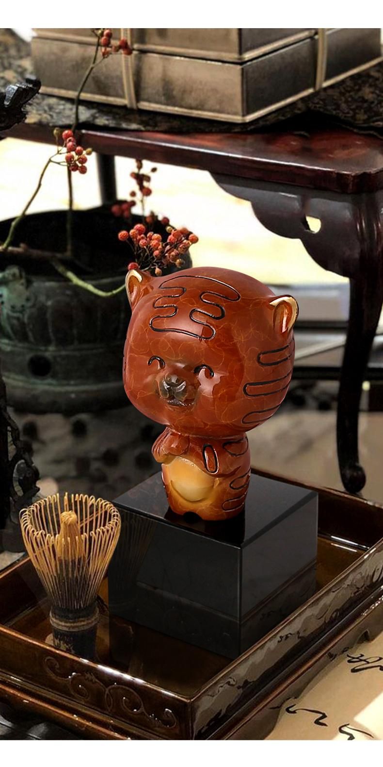 Chinese New Year Decorations 2022 Brass Accessories Cute Design Tiger Living Room Decor