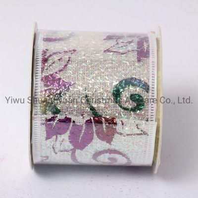 Christmas Ribbon Decor for Holiday Wedding Party Decoration Supplies Hook Ornament Craft Gifts