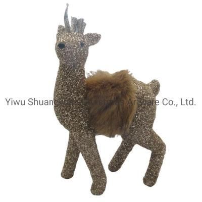 2020 New Design Champagne Cute Christmas Deer Plush Christmas Stuffed Animals
