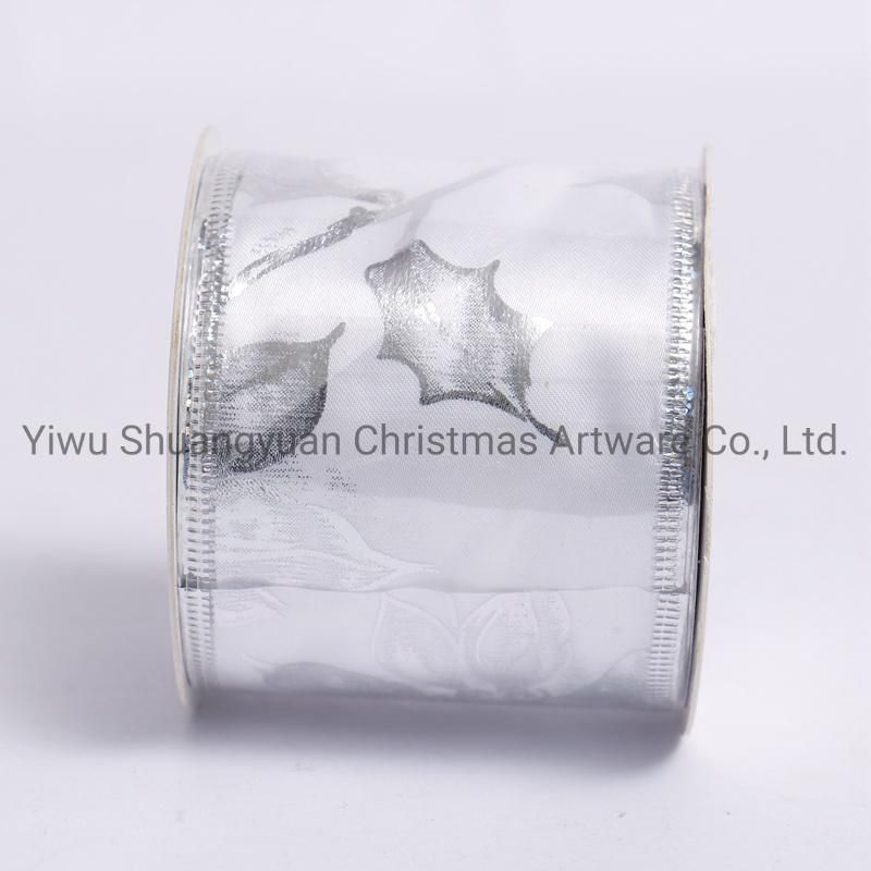 Christmas Ribbon Decor for Holiday Wedding Party Decoration Supplies Hook Ornament Craft Gifts