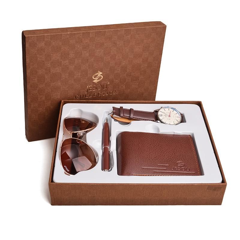 Promotional Business Gift Set with Metal Pen Sunglass Wallet Watch