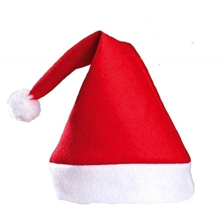 Christmas Santa Hat Economical Felt Santa Claus′ Cap Most Cheap Cheapest Common Xmas Hat