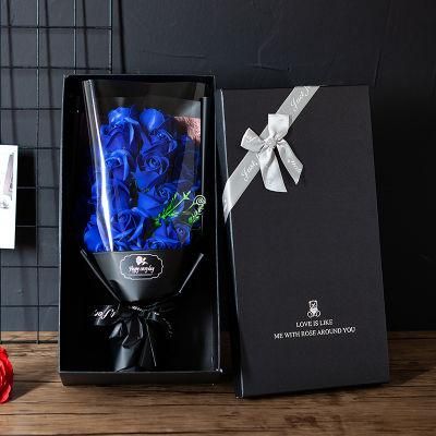 18 Pieces Soap Roses Bouquet Immortal Flowers for Valentine&prime;s Day Anniversary Birthday for Girlfriend Wife with Gift Box