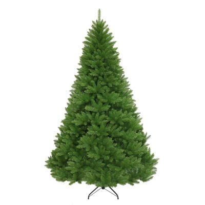 7FT Green PVC Tips Full Christmas Tree, Hinged Construction