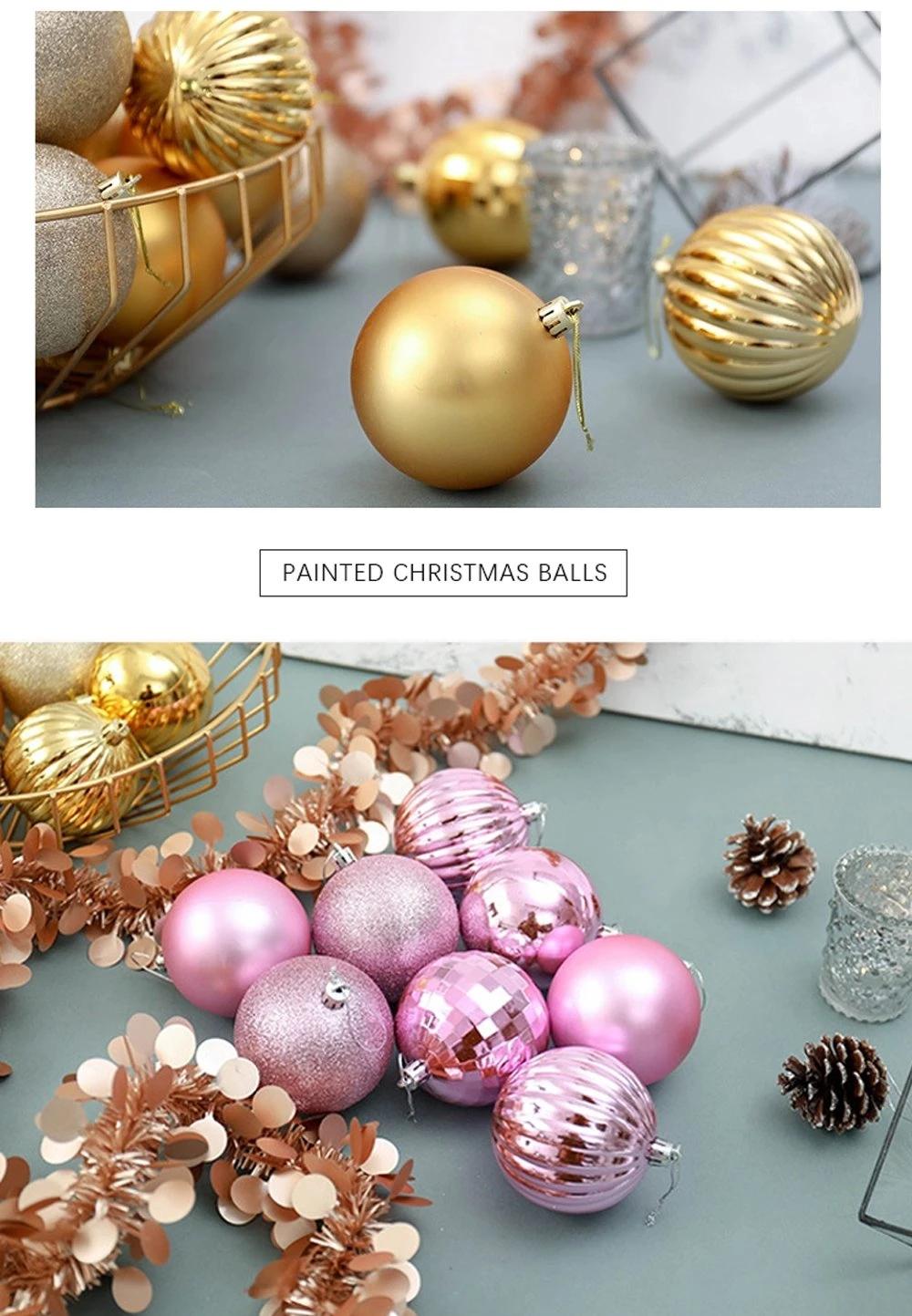 Colored Christmas Tree Hang Balls Decor Wholesale Clear Plastic Decorations Ornaments Christmas Ball