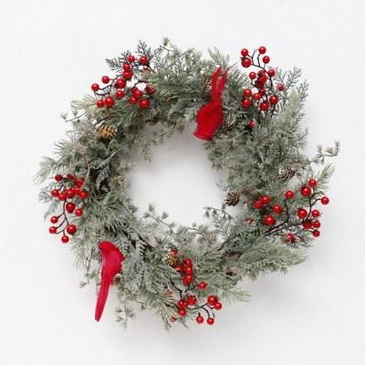 52cm Artificial Decoration Wreath with Ornaments Decorate