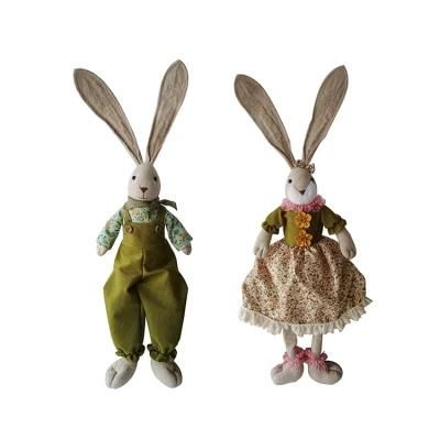 Festival Decoration Jute Animated Standing Bunny Dolls Easter Ideas