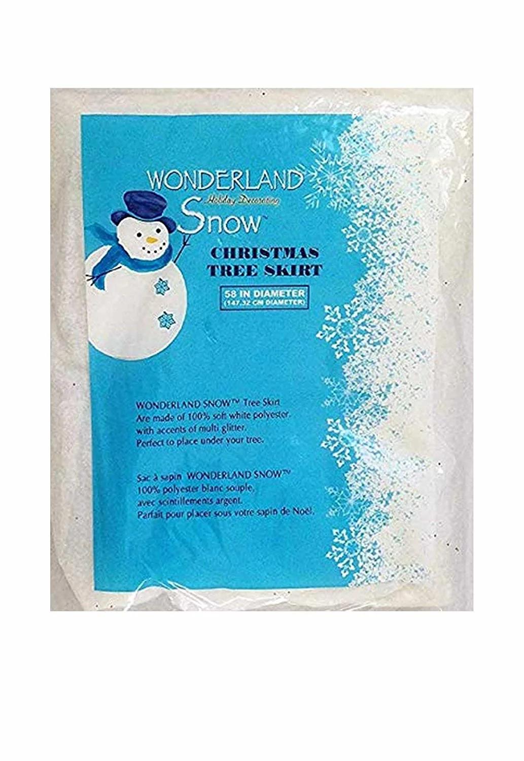 2019 Customized Artificial Fake Snow Blanket Christmas Tree Skirt Manufacturer