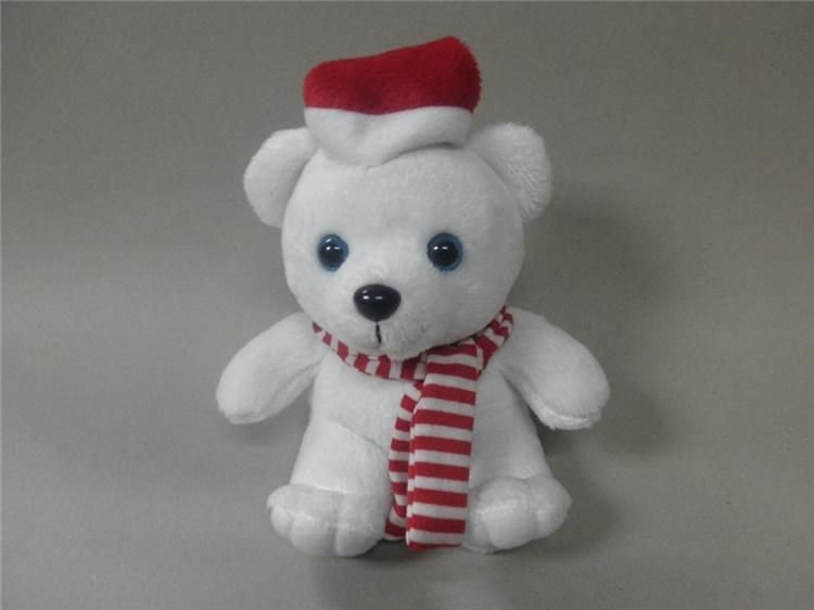 Custom Christmas Teddy Bear with Hat, Scarf and Book