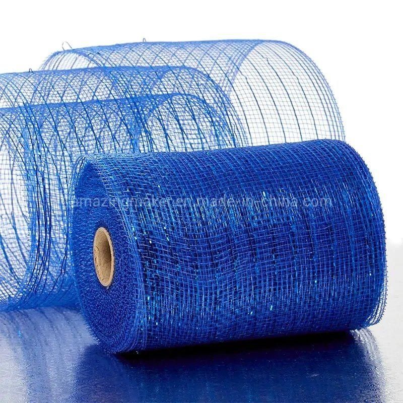 Metallic Thread 4′′ Deco Mesh Ribbons