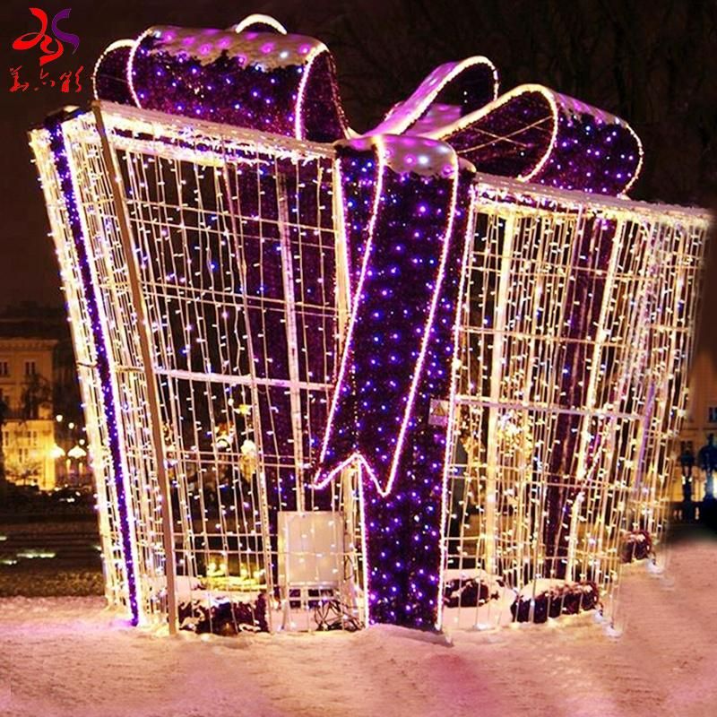 China 3D Motif Light Christmas Decoration Gift Box LED Light