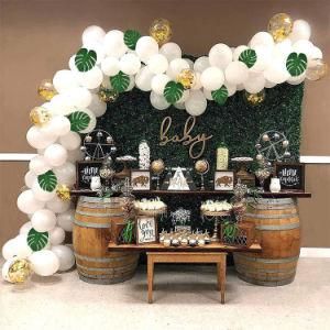 Hawaiian Balloon Set White Gold Party Theme Boy Baby Shower Decorations