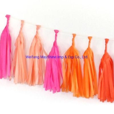 Tissue Paper Tassel Garland String for Birthday Party Decoration Birthday Banner