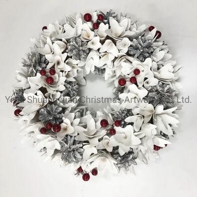 Christmas New Design Wreath for Holiday Wedding Party Decoration Supplies Hook Ornament Craft Gifts