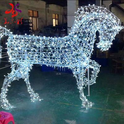 Outdoor Reindeer Horse Animal LED Motif Lights for Christmas Decorations