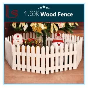 Christmas Tree Decoration Christmas Scene Window Display Props 1.6 Meters Wooden Fence