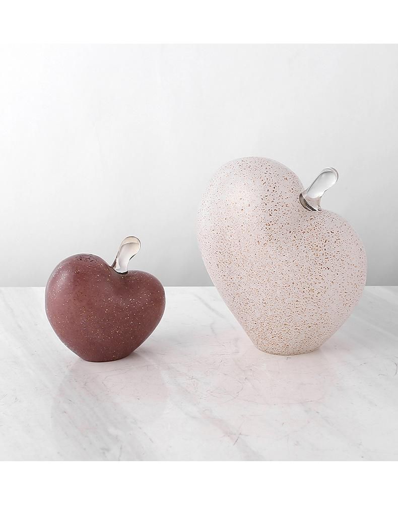 Nordic Ins Fake Fruits Decor Apple Glass Ornaments Home Creative Decoration for Bedroom