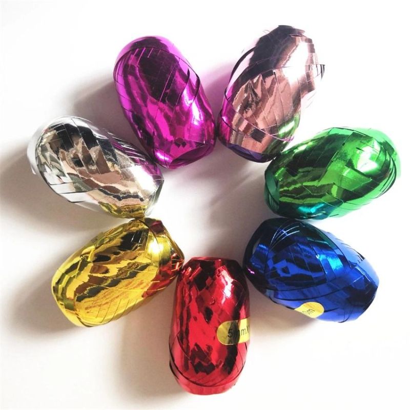 10 -Meter Wedding Decorative Aluminum Laser Rainbow Film Rugby Balloon Ribbons Br 6011