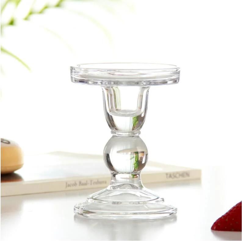 Wholesale Crystal Glass Candle Holder for Wedding Decoration