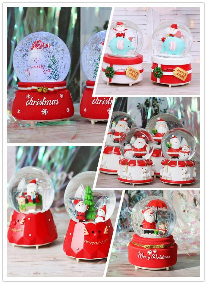 Best Sale Christmas Crystal Ball Music Box for Promotion