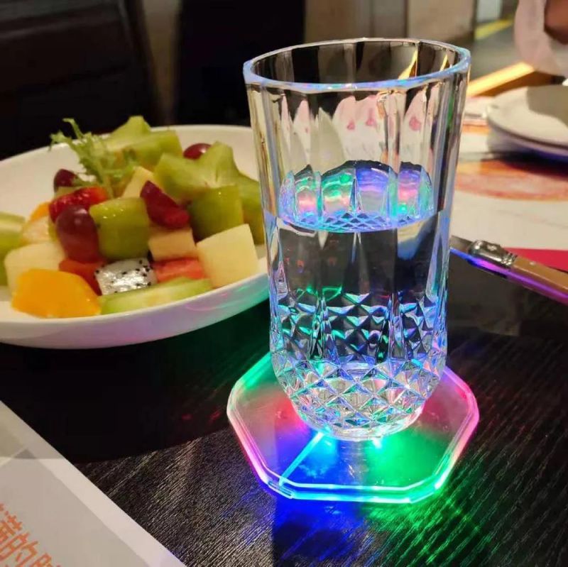 Custom LED Glowing Light up Lighting Coaster for Bar