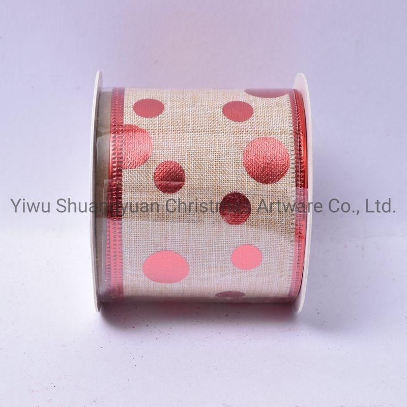Christmas Ribbon Decor for Holiday Wedding Party Decoration Supplies Hook Ornament Craft Gifts