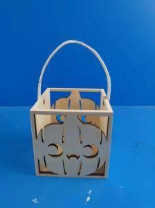 Unpainted Natural Plywood Halloween Gifts Crafts Box - Pumpkin