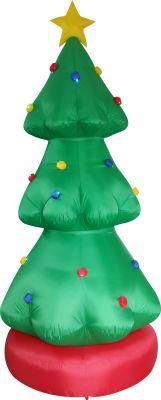 5FT Inflatable Christmas Tree with Star, Yard Home Lawn Holiday Decoration