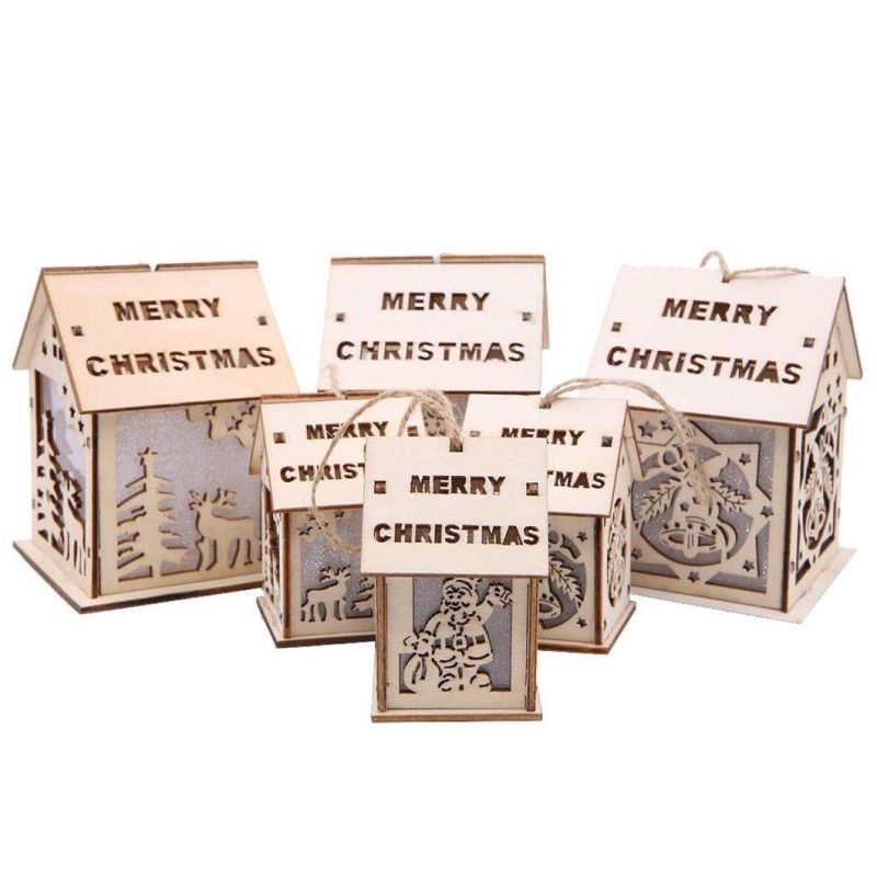 Christmas Lights Cabin Pendant Xmas Tree Decoration Furniture Kids Gift