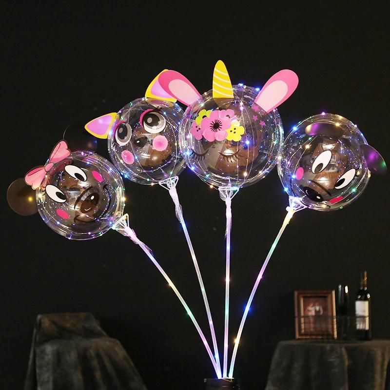 Cartoon Bobo Balloon Light LED Balloon for Christmas Wedding Party