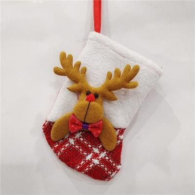 16cm Cute Reindeer Honme Christms Decoration Christmas Gift Stockings