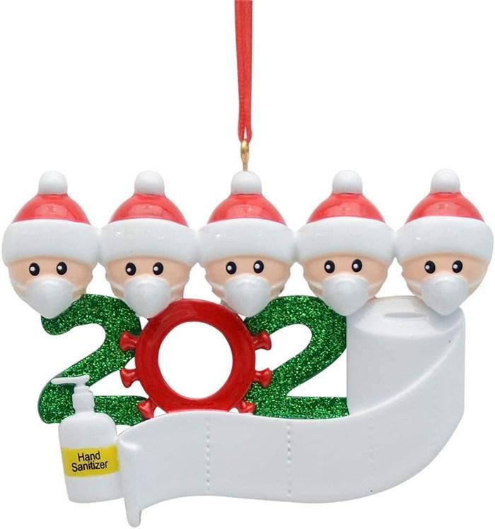 2020 Quarantine Christmas Tree Decoration Gift Personalized Hanging Orname Christmas Hanging Ornament