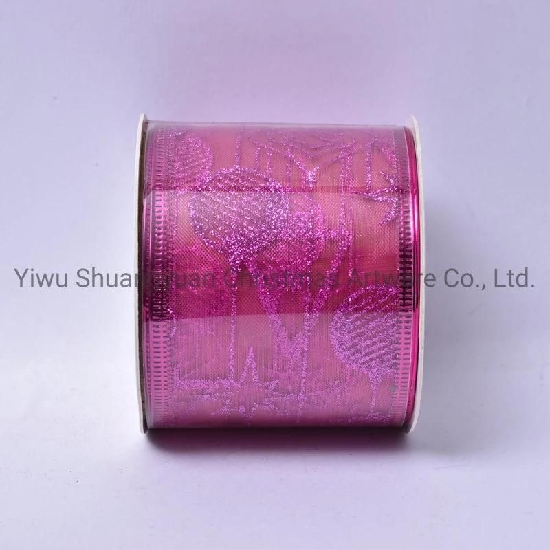 Christmas Ribbon Decor for Holiday Wedding Party Decoration Supplies Hook Ornament Craft Gifts
