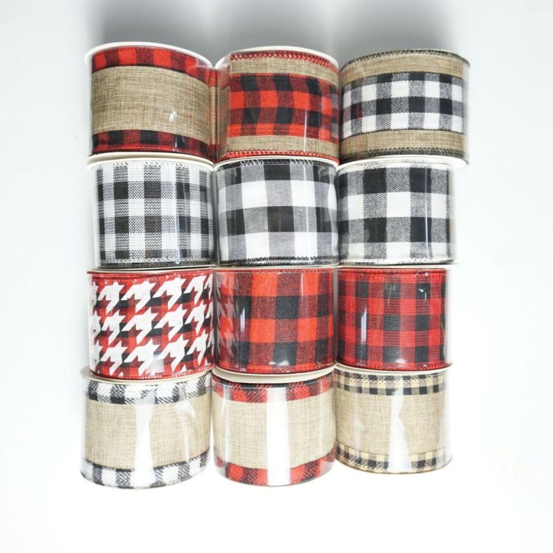 2.5inch 63mm Chinese Products Wholesale Scottish Tartan Plaid Lattice Ribbon