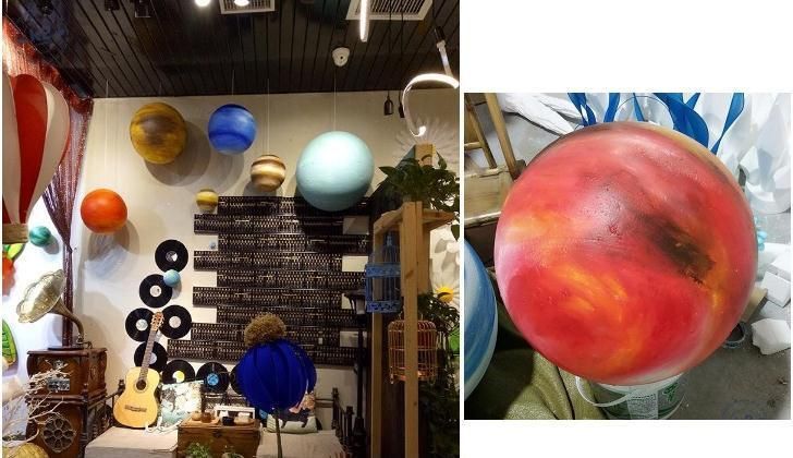 Window Decorations Props Space Planet Shopping Mall Decorations