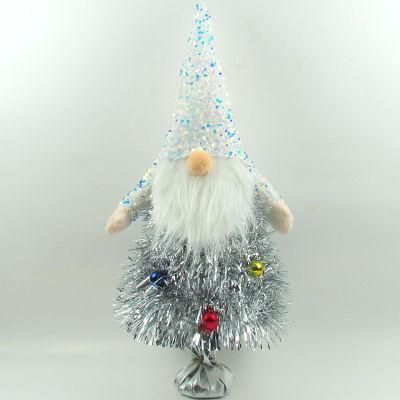 Pet Material Tinsel Tree with Ornaments Decorate New Design