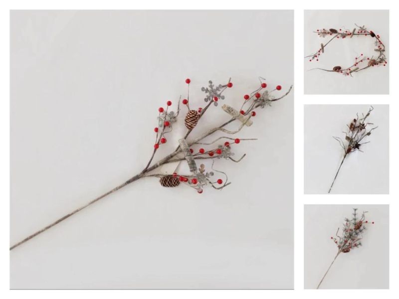 Manufacturer Handmade Home Decor Hanging Pinecone Pick Christmas Decoration