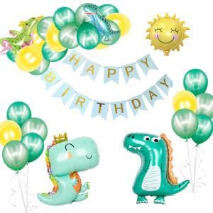 Children Birthday Decoration Foil Balloon Cartoon Dinosaur Aluminum Film Balloon Set