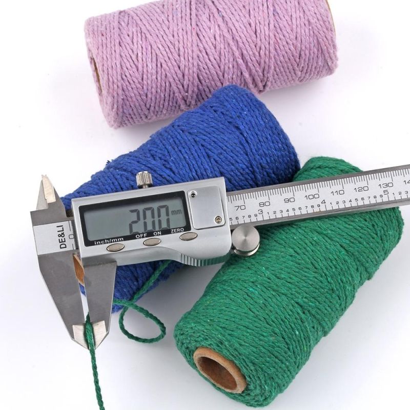 3mm 4mm 5mm Natural Cord DIY Craft Rope Cord Spool Twine Twisted Rope Macrame Cord for Wall Hanging Dream Catcher Plant Hanger Craft