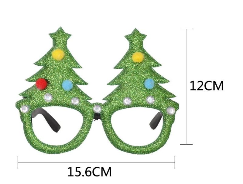 Novelty Christmas Party Gift Decoration Glitter Christmas Plastic Party Glasses for Kids