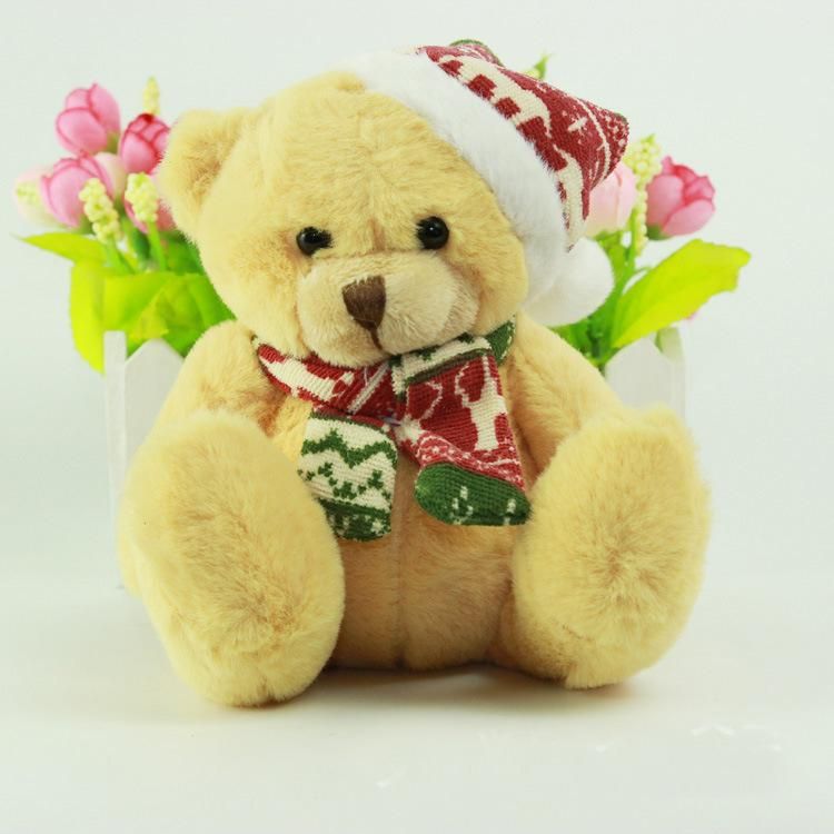 Custom Christmas Teddy Bear with Hat, Scarf and Book
