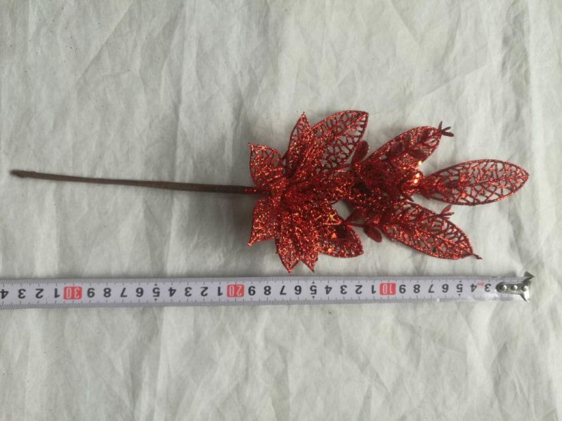 Hot Sale Christmas Needle Pine Cone Cuttings Flower Gold Silver and Red Christmas Fruit Tree Cuttings Christmas Flower