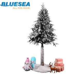 180cm PE+PVC Mixed Flocking Snowflake Wooden Pole Christmas Tree