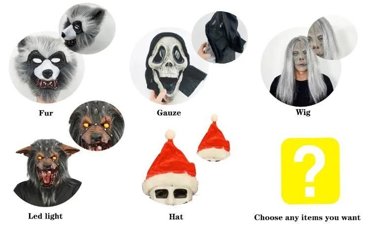 Halloween Realistic Cosplay Novelty High Quality Horror Scary Custom Latex Party Mask